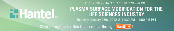 Plasma Surface modification for the
life sciences industry